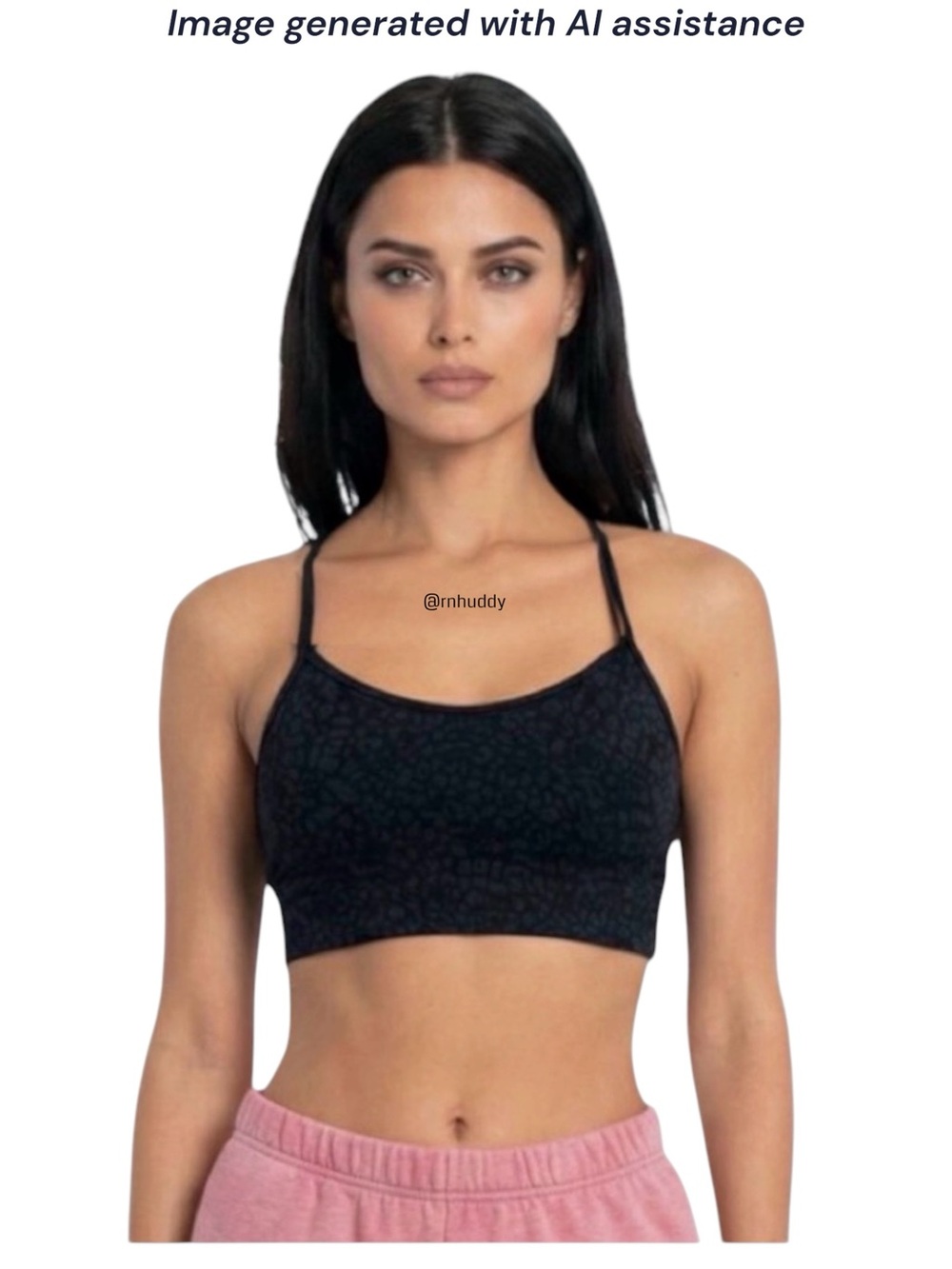 Scorpio Sol S black ditsy cheetah sports bra